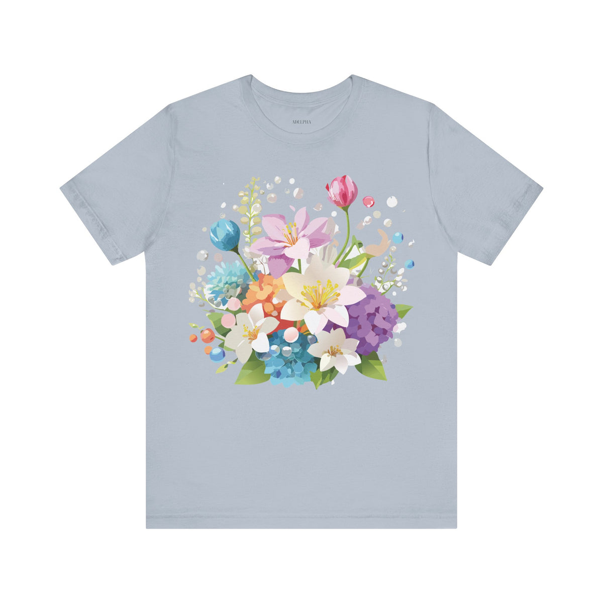 Floral Graphic Tee Shirt - Bella+Canvas Unisex 100 Cotton 20
