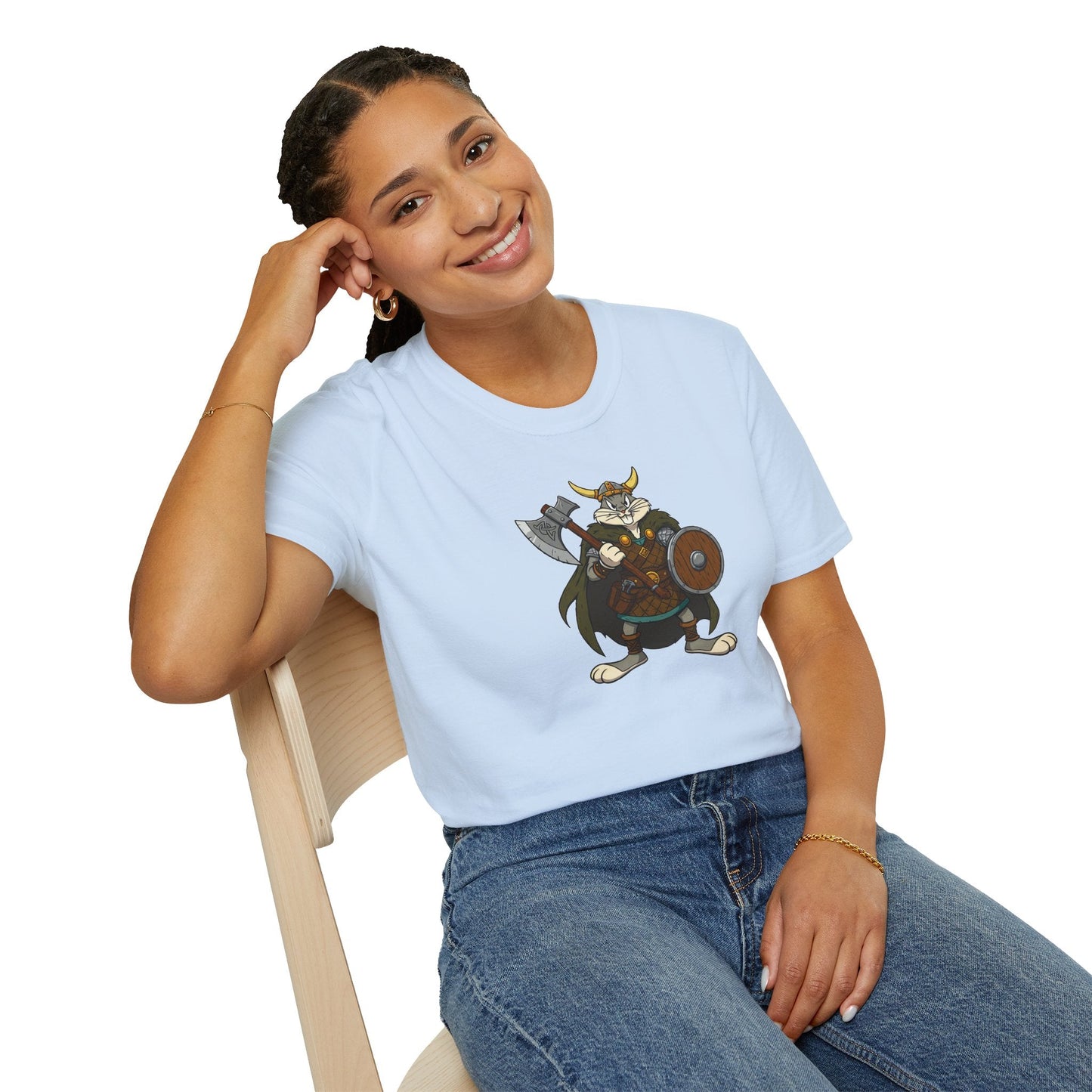 Bugs Bunny T Shirt Cartoon Design Unisex Graphic Tee Gildan Softstyle 64000 Animation Artwork