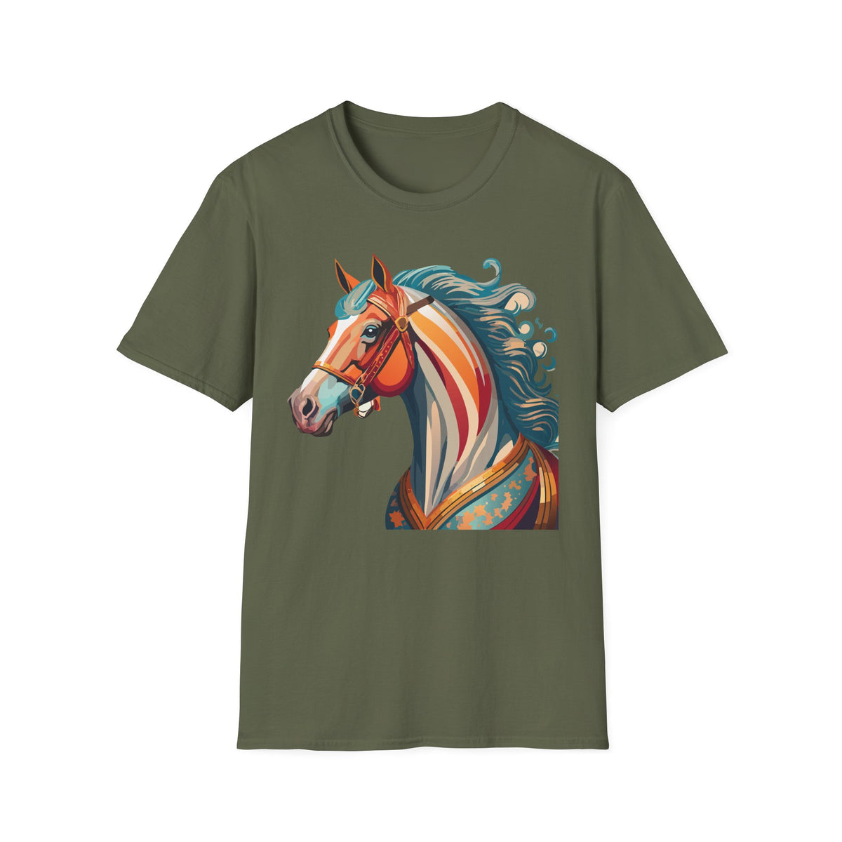 Colorful Abstract Horse T-Shirt | Artistic Stallion Tee
