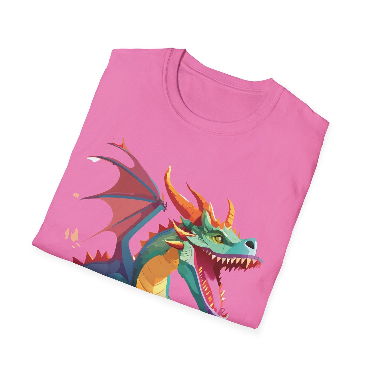 Dragon Graphic Unisex Cotton Softstyle Art Design Tee With Animals 14