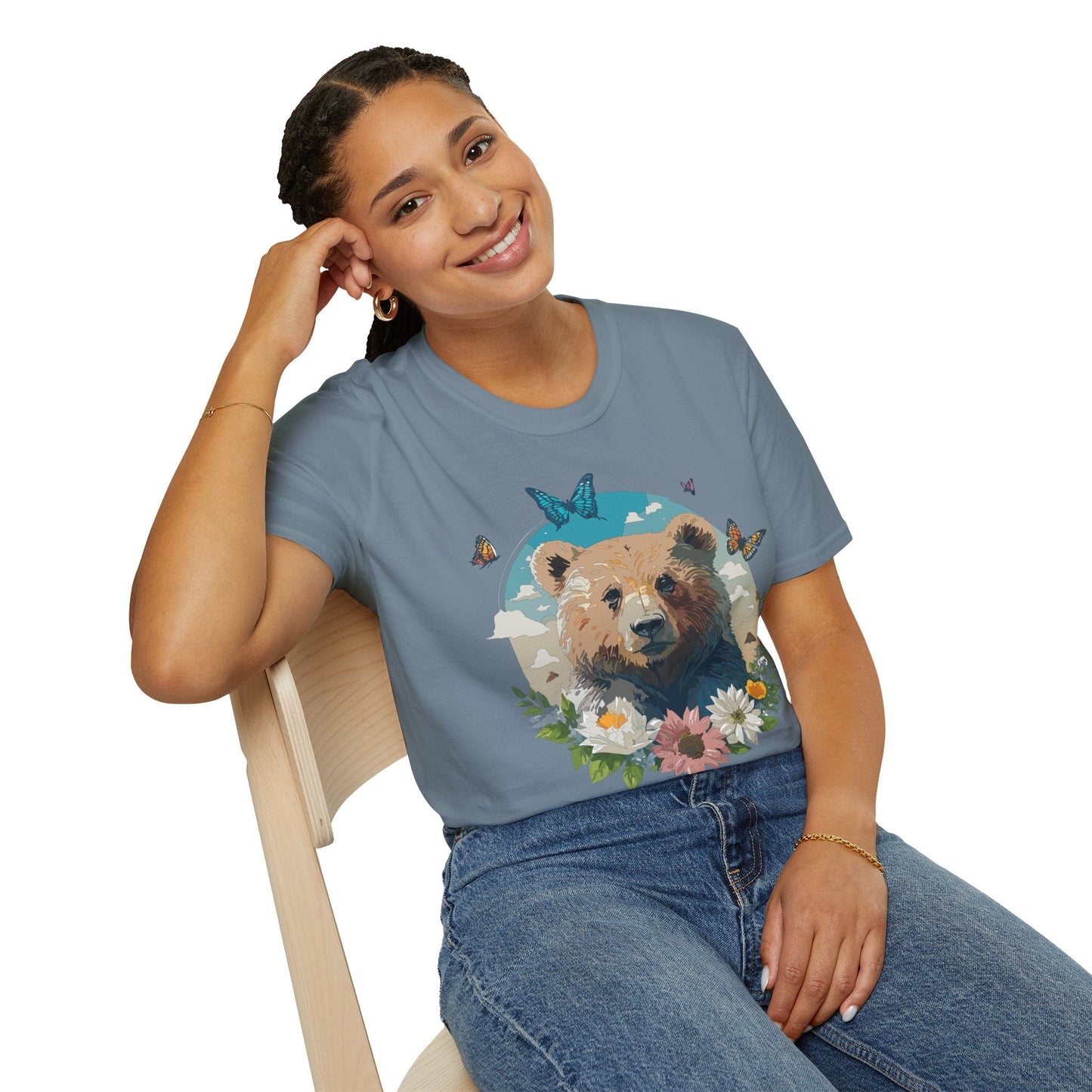 Bear Shirt Teddy Bear Tee Unisex Gildan Softstyle 100 Percent Ring Spun Cotton Tee