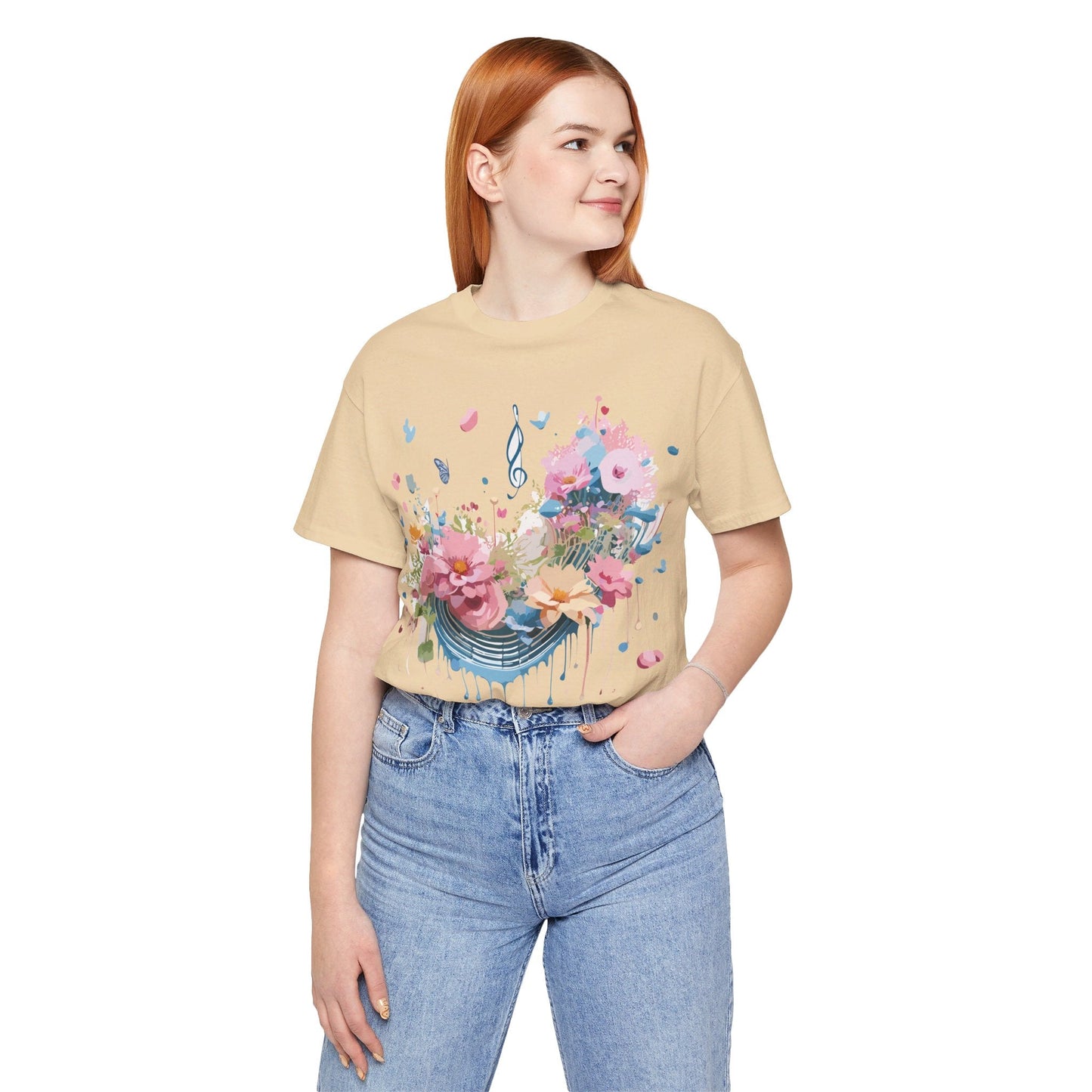 Adelpha Vintage Inspired Music Graphic Unisex T Shirt Tee For Everyday Casual Wear