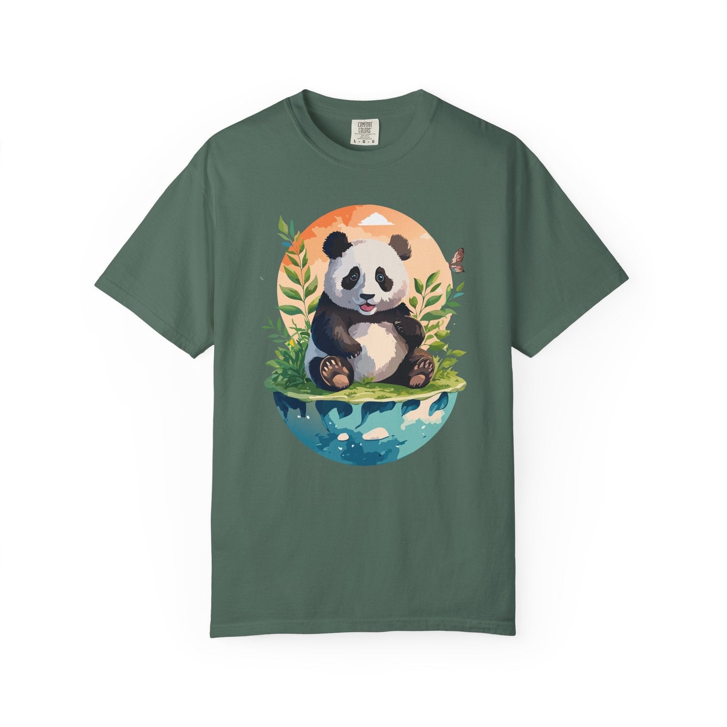 Panda Portrait Graphic T-Shirt Unisex Cotton Floral Animal Art Tee pp4