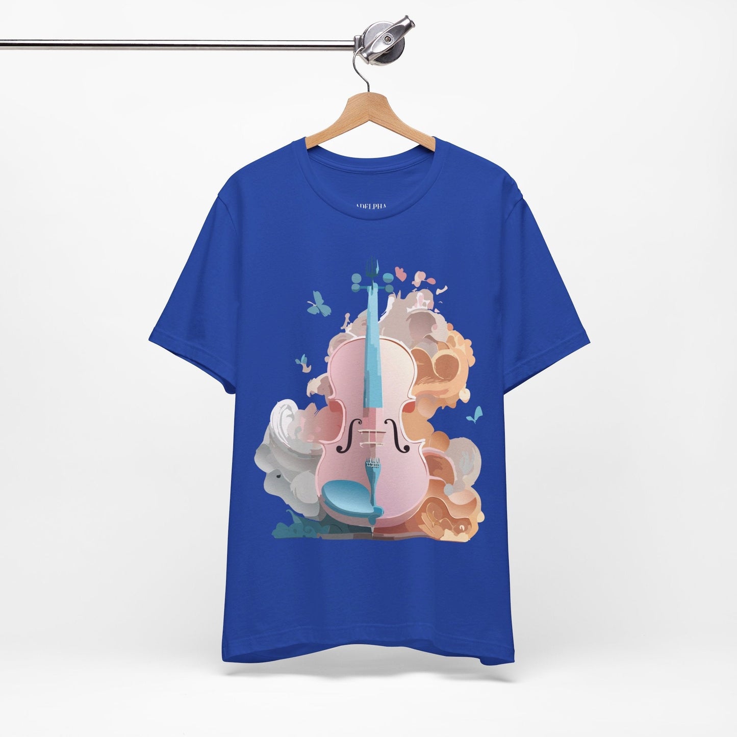 Music Graphic Unisex 100 Cotton Vintage Art with Musical Elements Tee 11