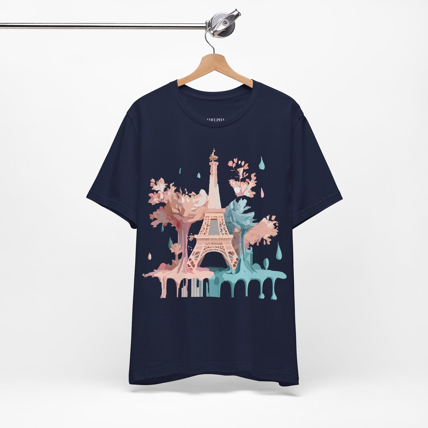 Unisex Paris Graphic Tee By Adelpha Vintage Inspired Tourist Shirt Short Sleeve Collection