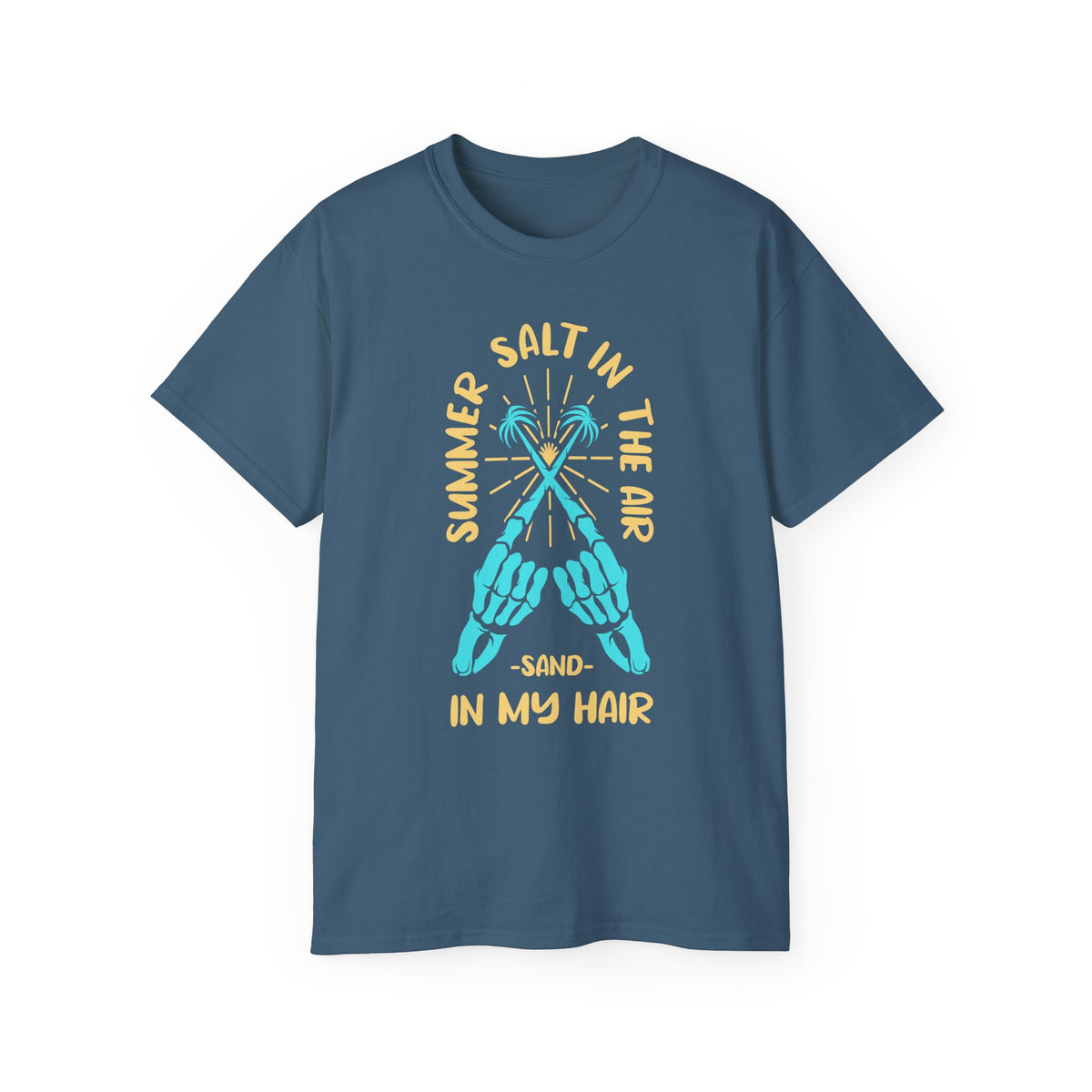 Summer Salt In The Air Sand In My Hair T-Shirt | Beach Skull Graphic