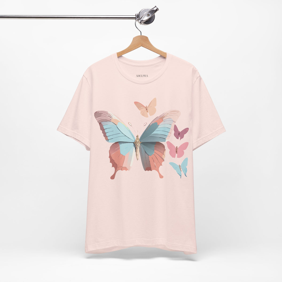 Butterfly Graphic Unisex Cotton Bella+Canvas Tee with Art Design n111