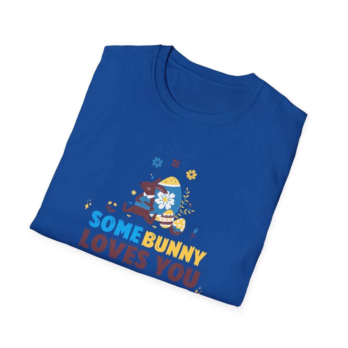 Easter Bunny T Shirt Unisex Gildan Softstyle 64000 Art Design With Easter Prints