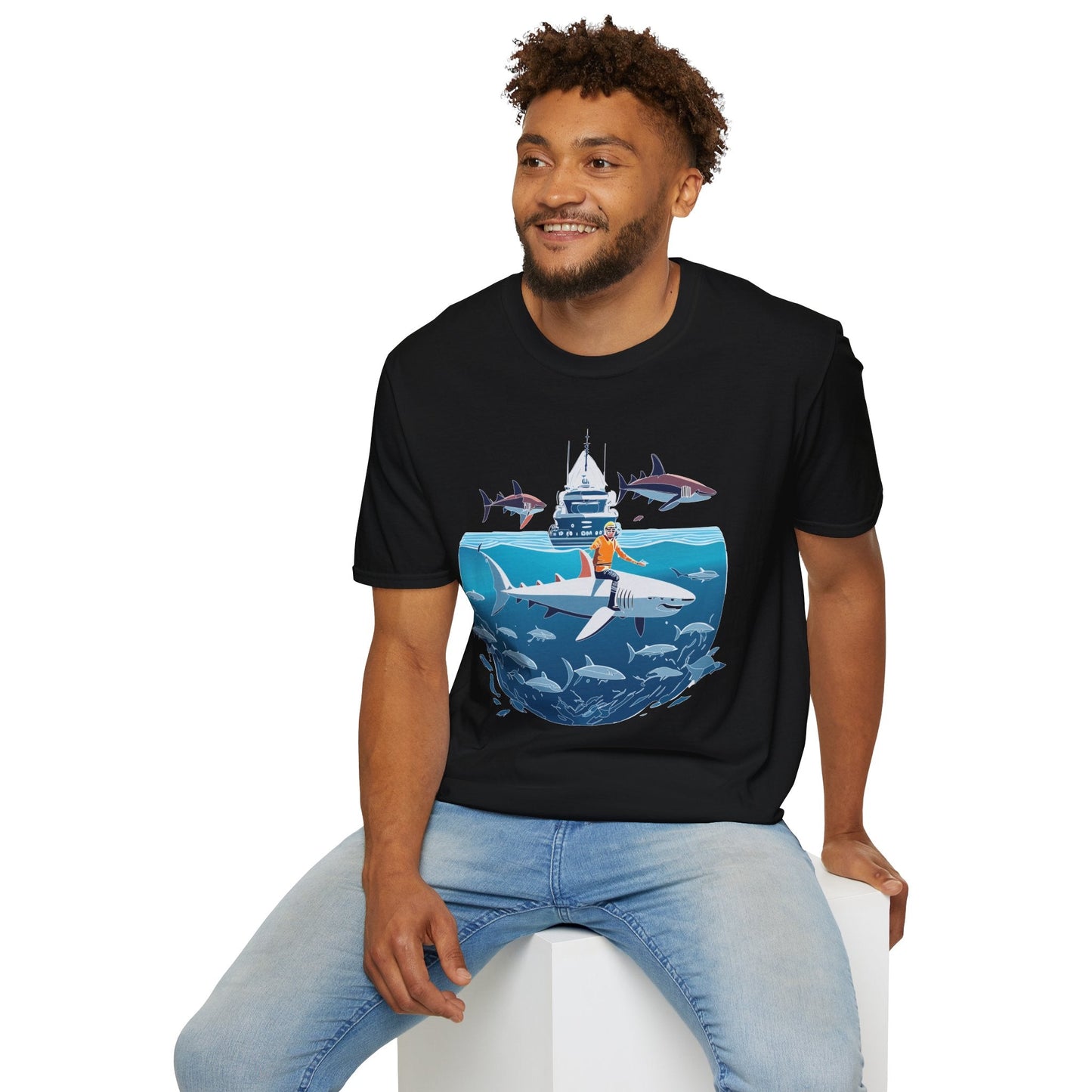 Ocean Graphic Unisex Softstyle Cotton Tee 3