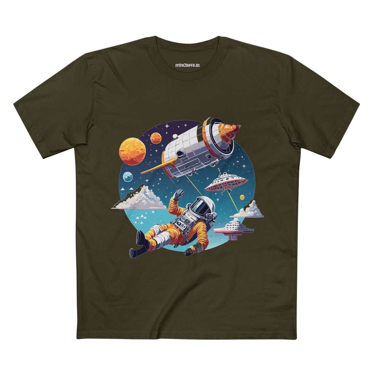Cosmos Astronaut Graphic Tee Staple Unisex 100 Cotton Tee Shirt - CS-45