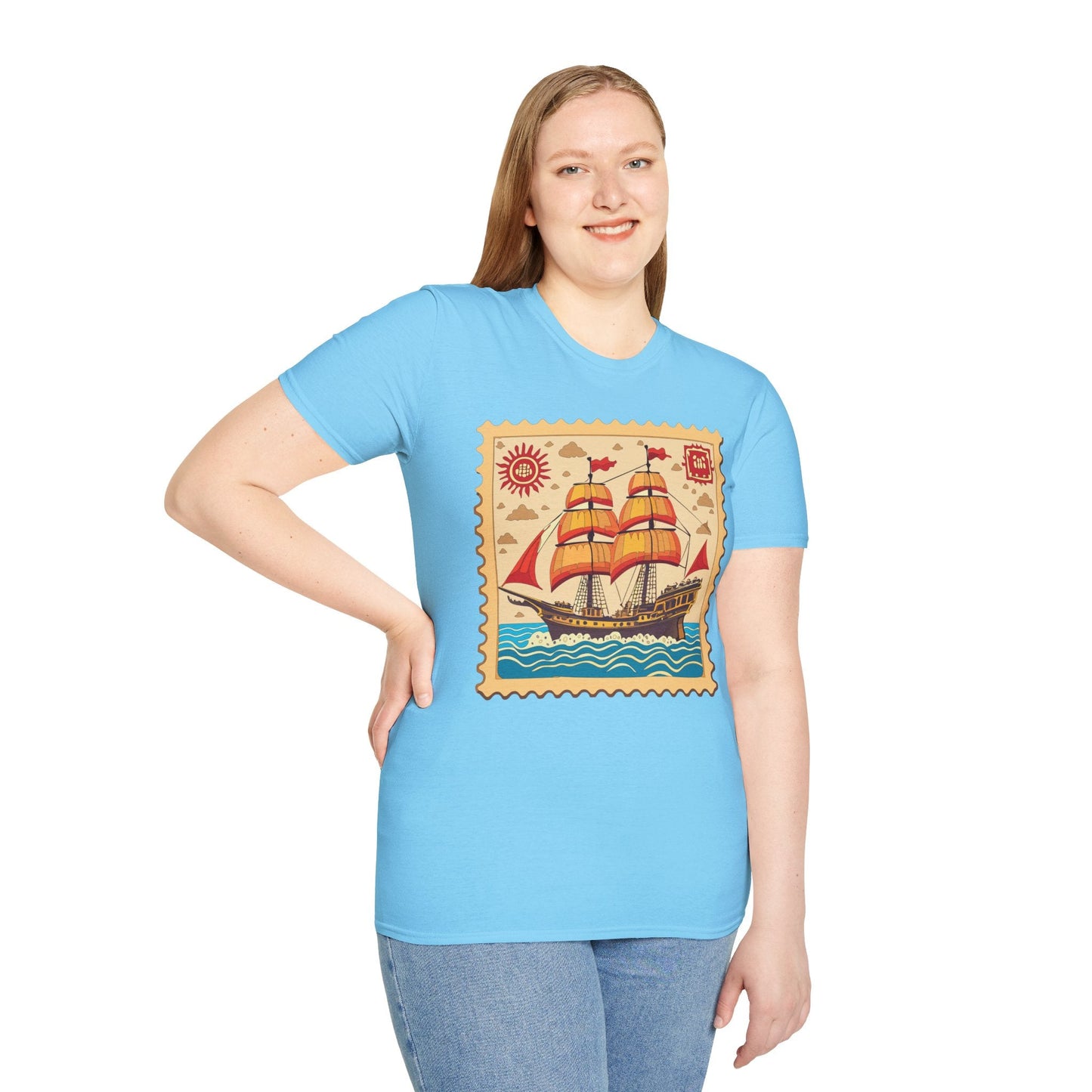 Ship T Shirts Frigate Vessel Tee Unisex Softstyle Gildan 64000 100 Percent Ring Spun Cotton