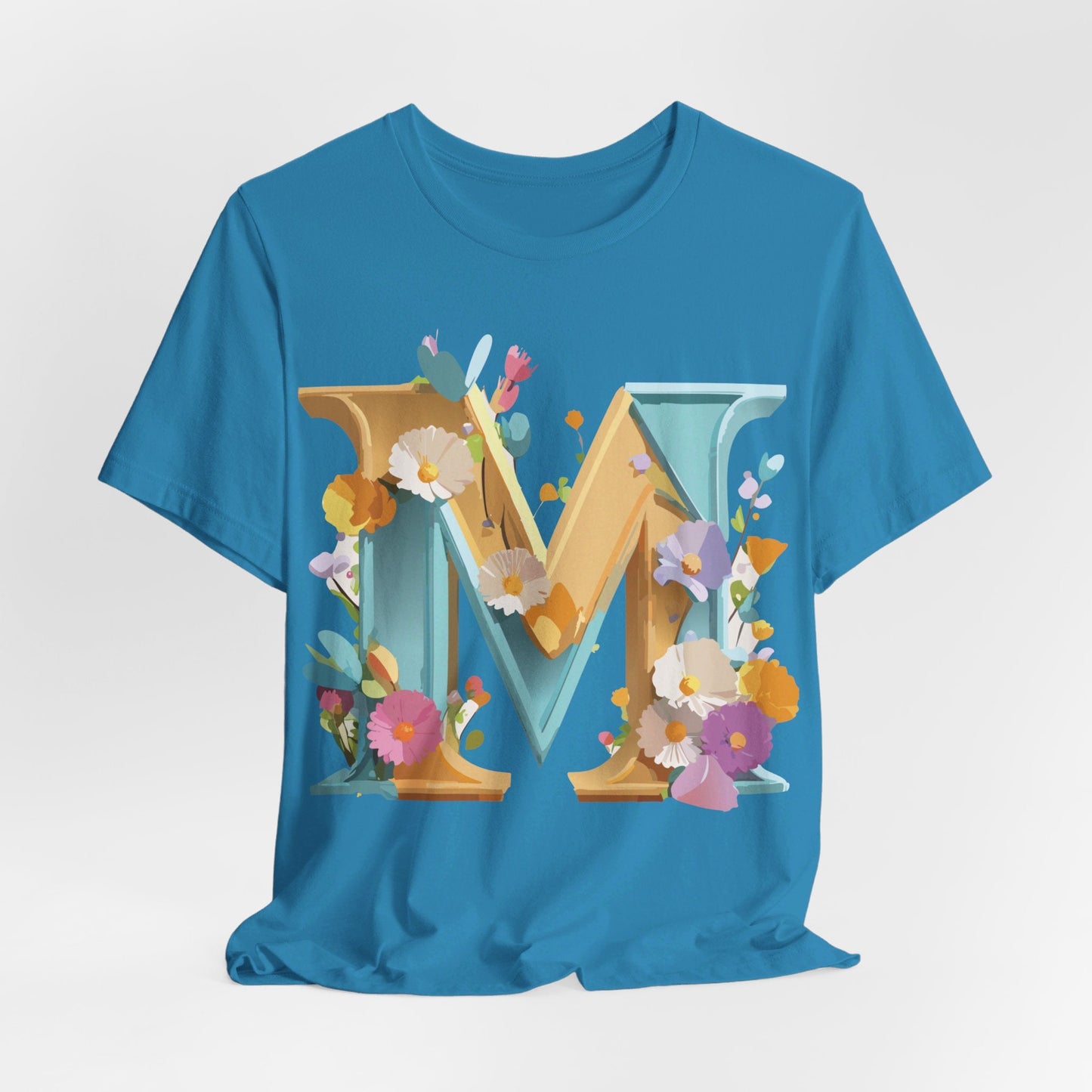Letter M Shirt Unisex Graphic Tee From Adelpha Vintage Inspired Art Short Sleeve Jersey