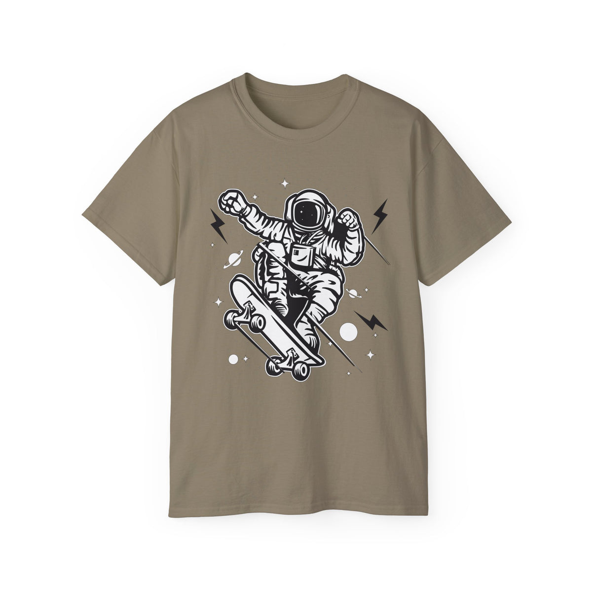Astronaut Cartoon Graphic Tee Unisex 100 Cotton Gildan T-Shirt