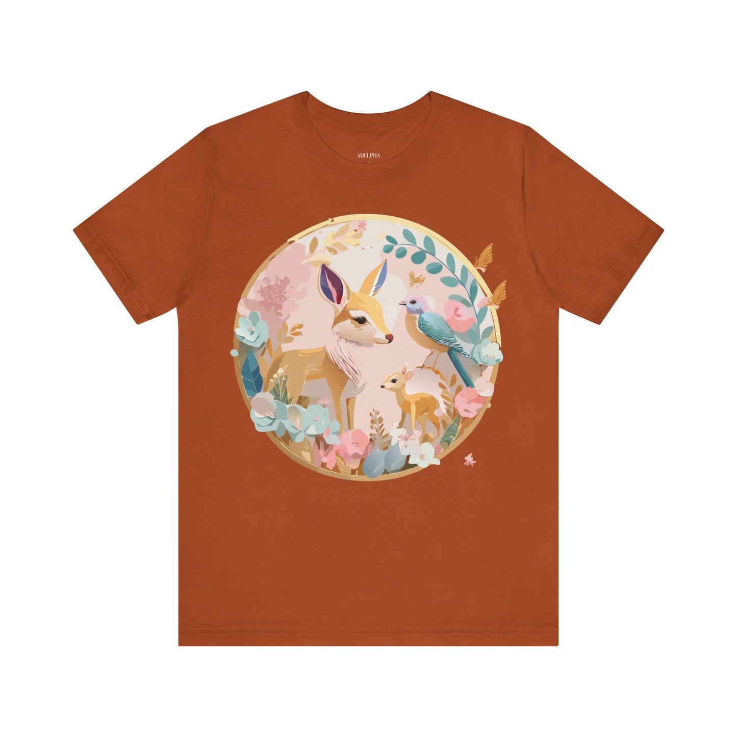 Adelpha Medallion Graphic Tee Unisex Short Sleeve Shirt Vintage Inspired Art Design