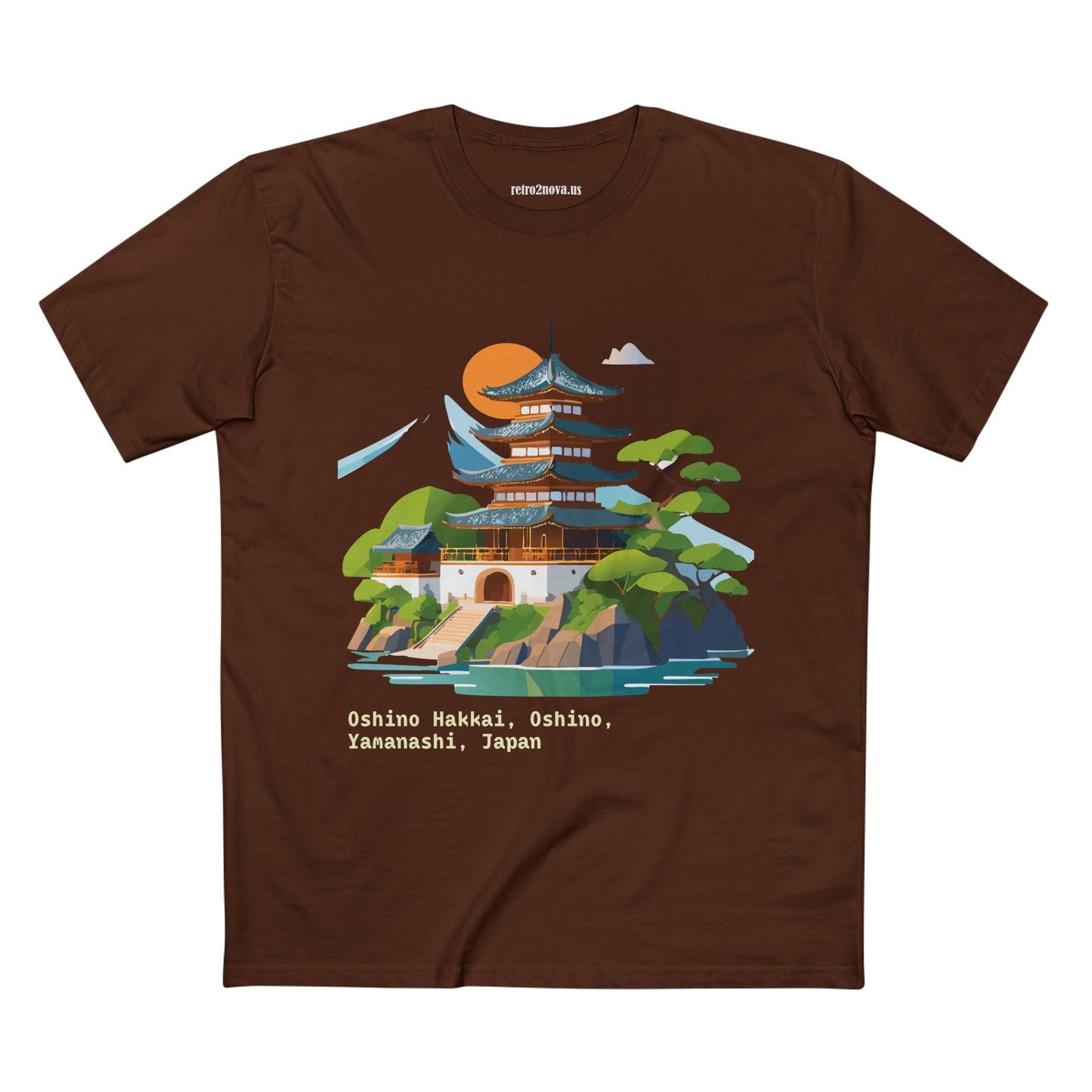 Japan Travel Shirt Unisex Cotton Tee With Original Art Design From Retro2Nova Collection