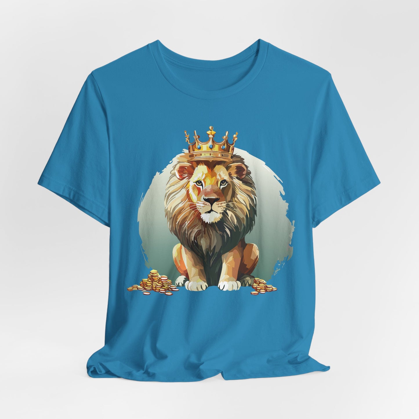 Regal Lion Short Sleeve Tee, Animal Shirt, Lion Tee, Unisex Top, Birthday Gift, Shirt with Animal design