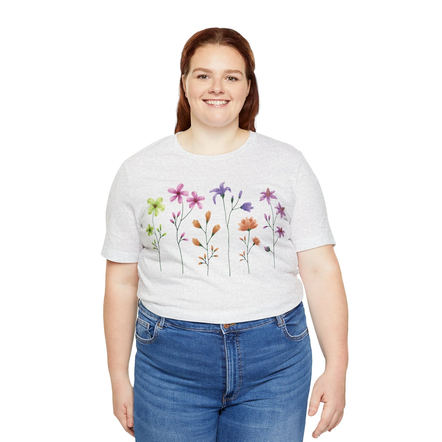 Camiseta de algodón con estampados florales