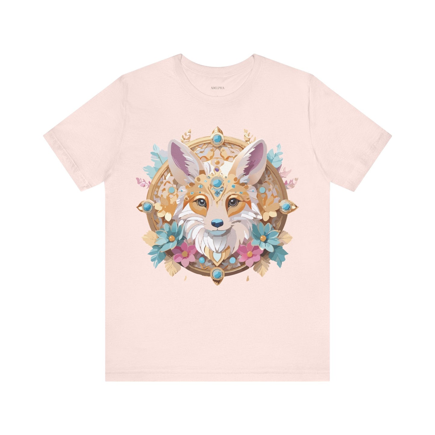 Adelpha Medallion Graphic Tee Unisex Short Sleeve Vintage Inspired Art Design Shirt