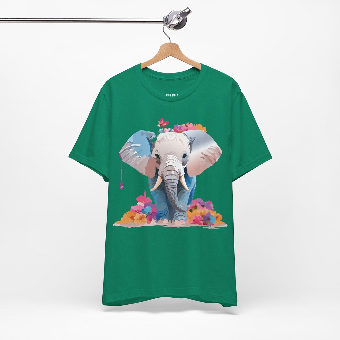 Elephant Graphic Tee Unisex Short Sleeve by Adelpha Premium Vintage Inspired Artwork