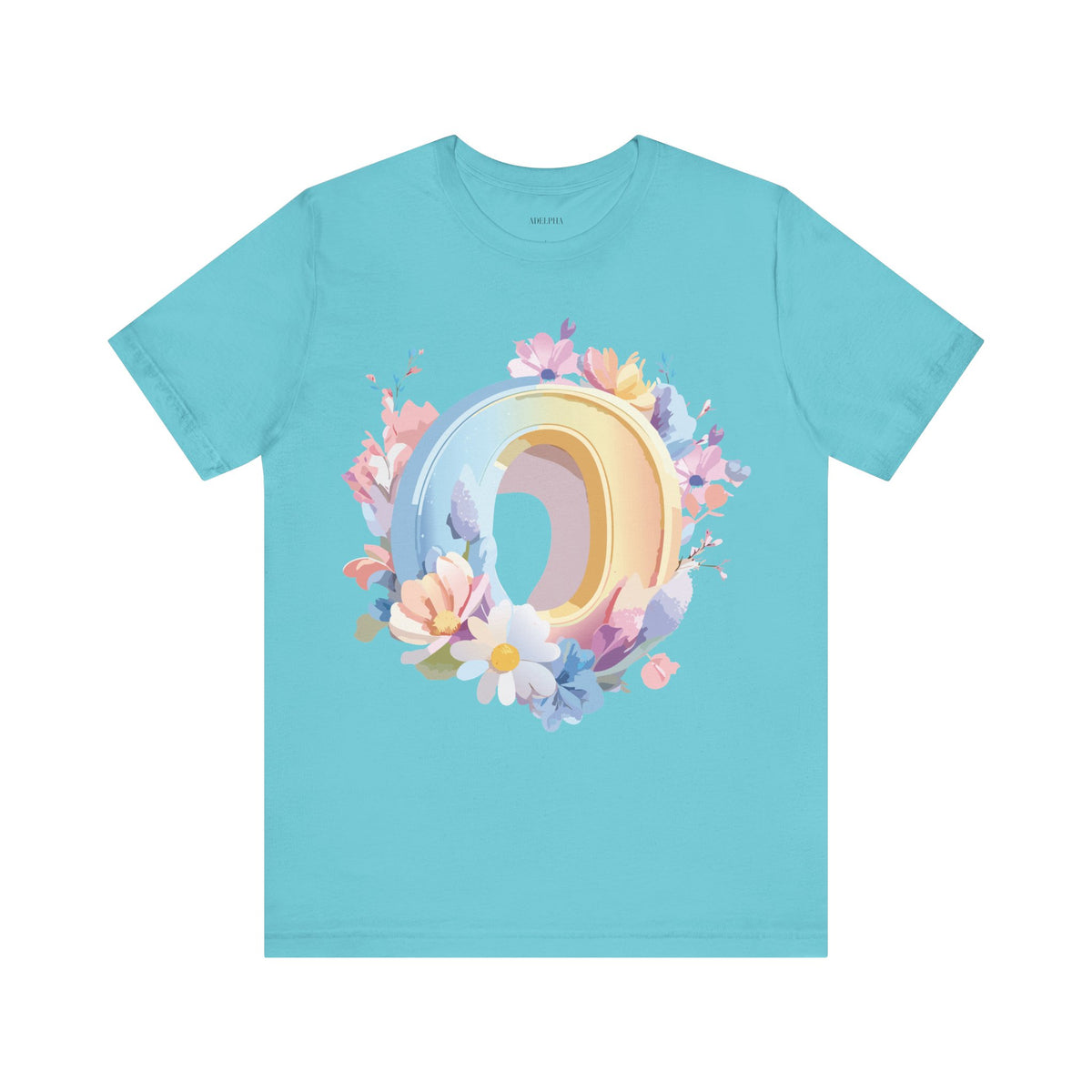 Letter O Graphic Unisex Cotton Bella+Canvas Tee with Art Letter Design