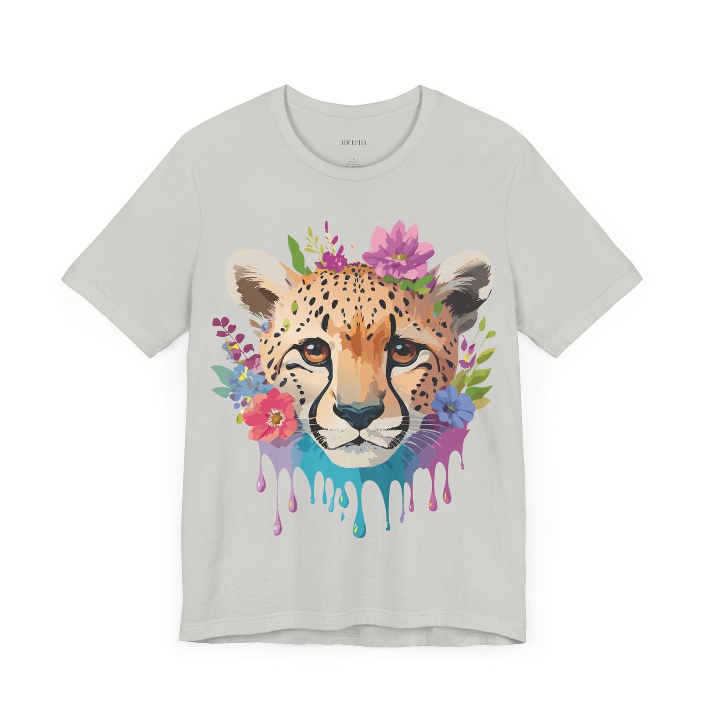 Adelpha Graphic Tee Cheetah Art Design Unisex Short Sleeve Shirt