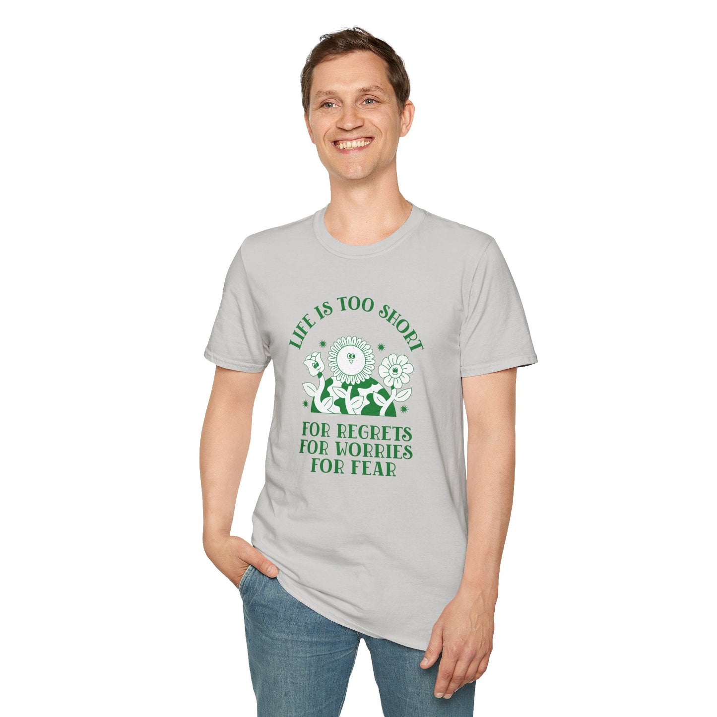 Positive Slogan T Shirts With Positive Words Tee Shirt Good Quotes Unisex Gildan Softstyle 64000 100 Percent Cotton