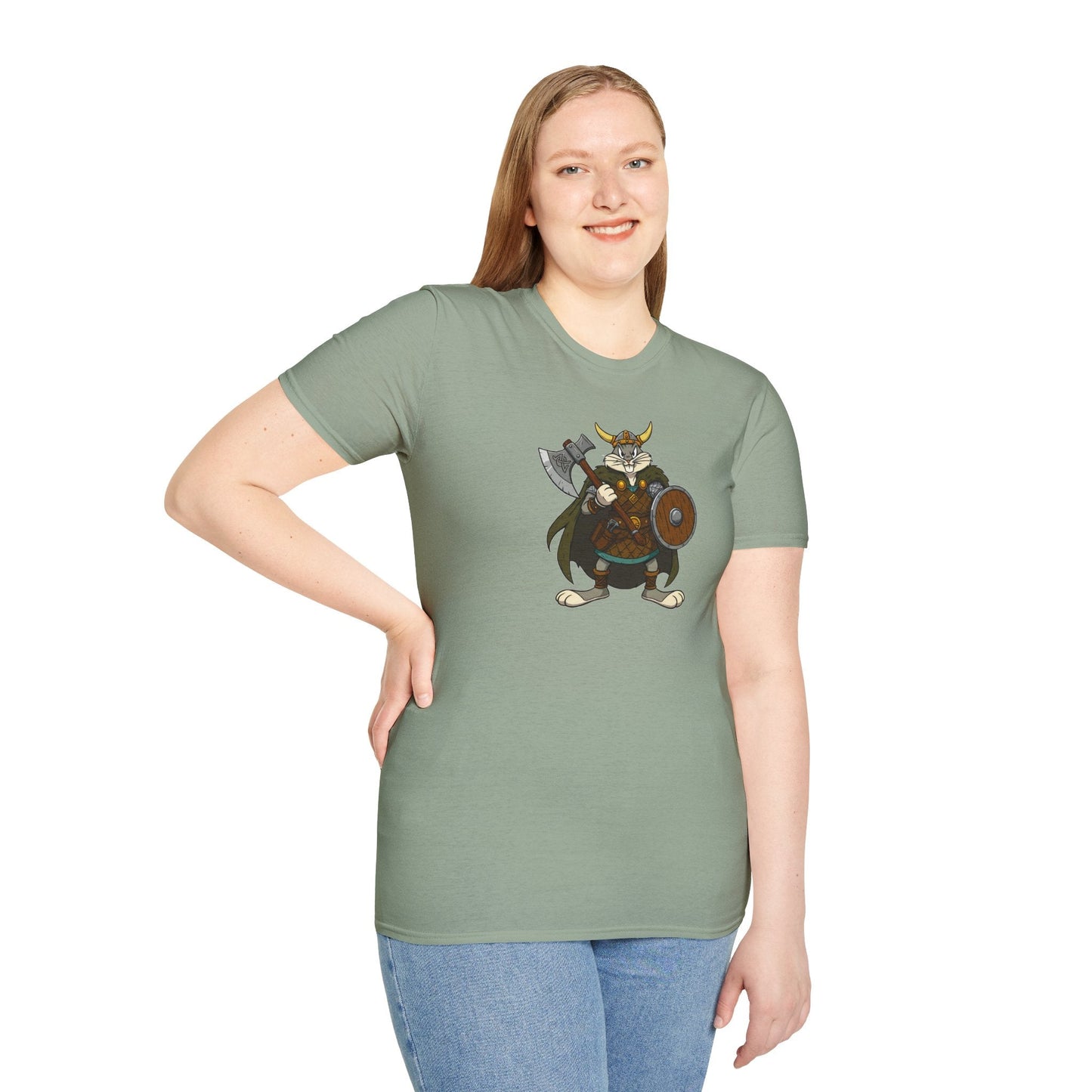 Cartoon Bunny Graphic Unisex Cotton Animal Animation Artwork Design Tee 6