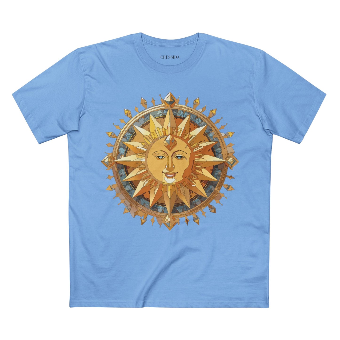 Gold Sun Graphic Unisex 100 Cotton T-Shirt with Golden Art Design 16