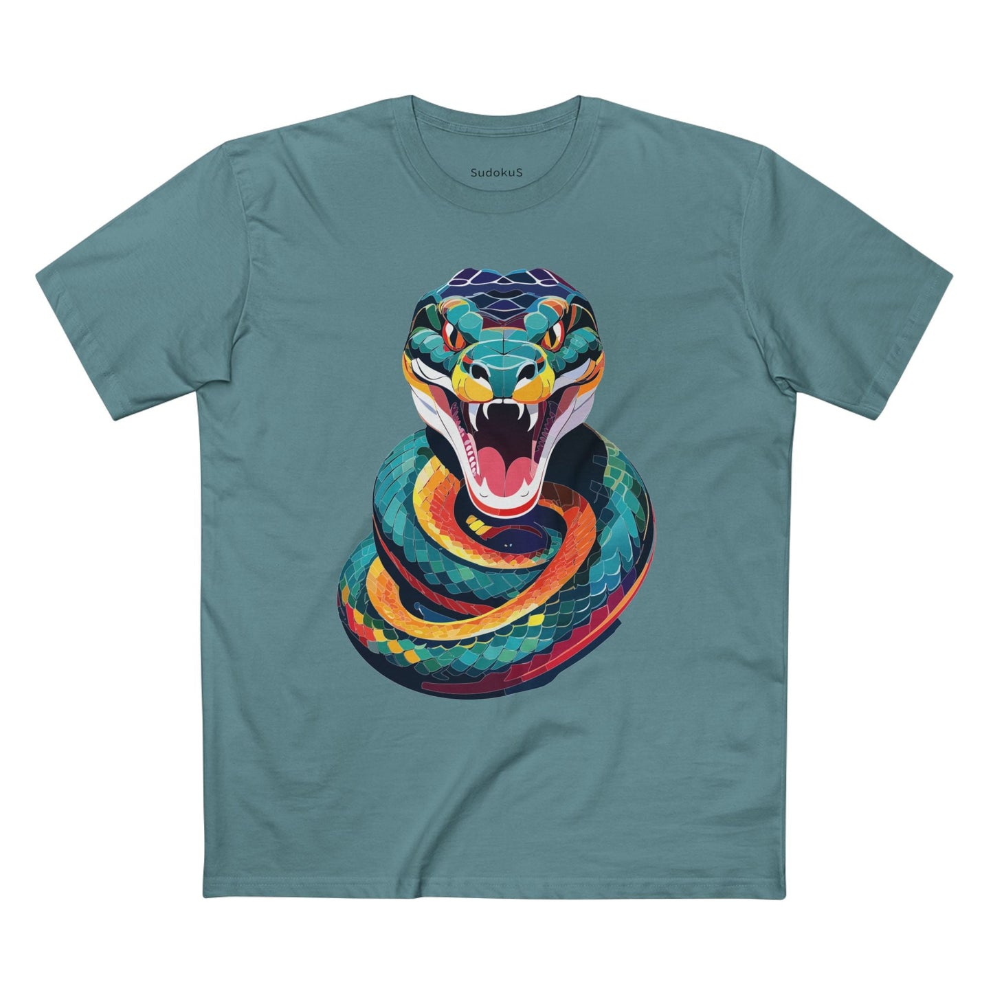 Snake Graphic Unisex 100 Cotton Staple Tee with Animal Design Artwork 2