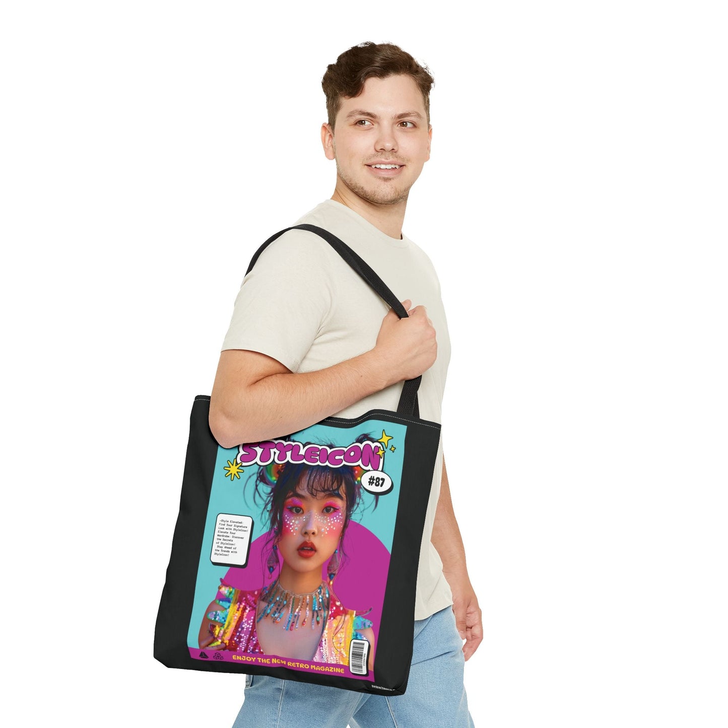 Magazine Cover Canvas Tote Bag By Retro2Nova Stylish Durable Everyday Carry Free Shipping