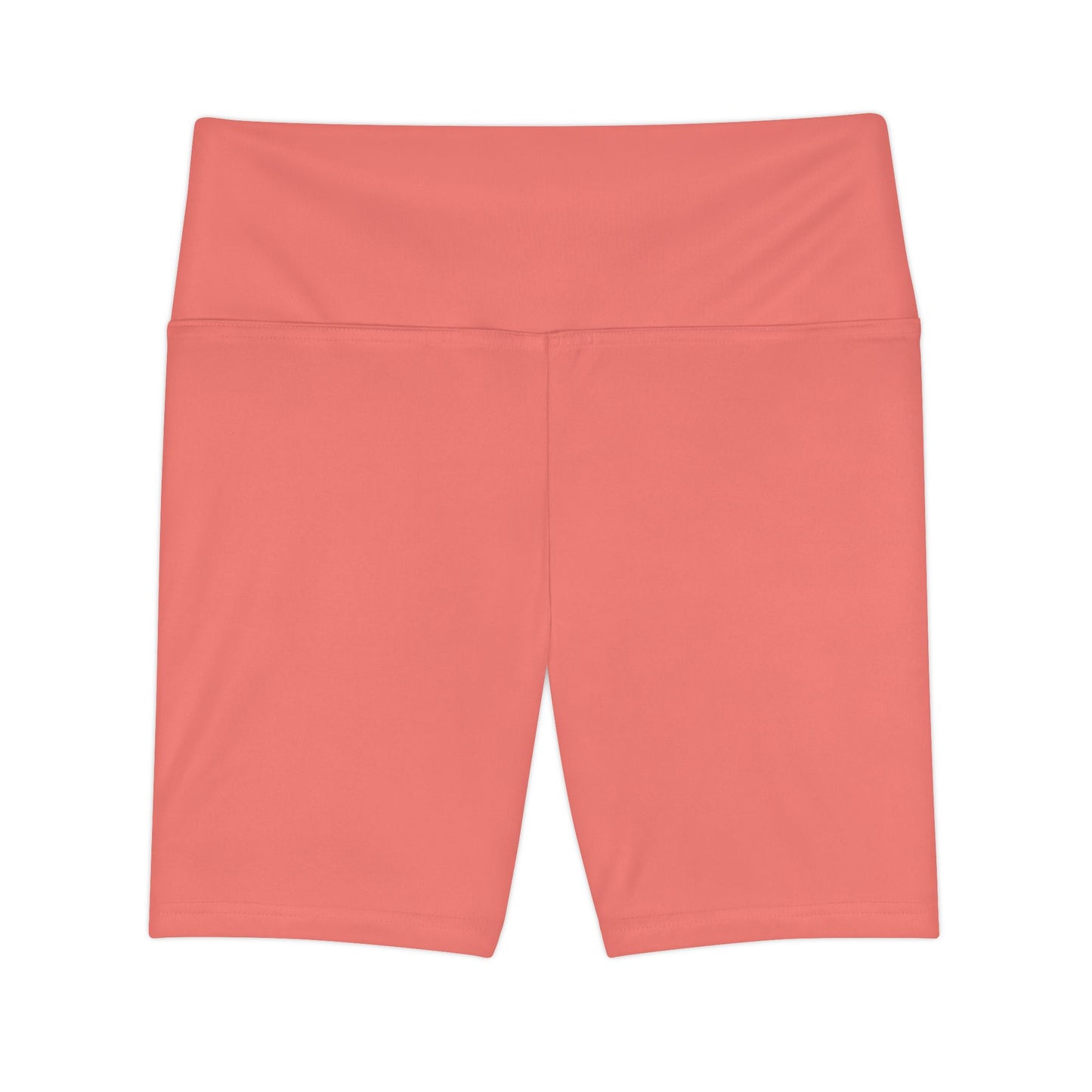 Fresh Salmon Coral High-Waist Women's Workout Shorts – Smooth Active Bike Shorts