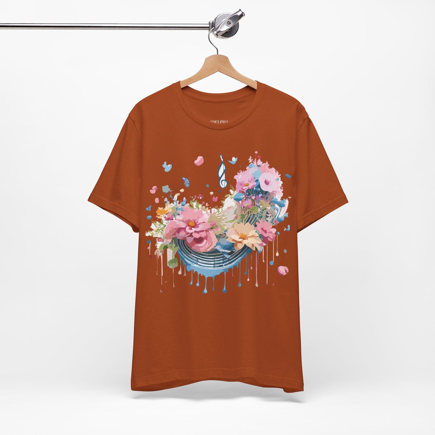 Music Graphic T Shirt Unisex Short Sleeve Jersey Tee Adelpha Vintage Inspired Art