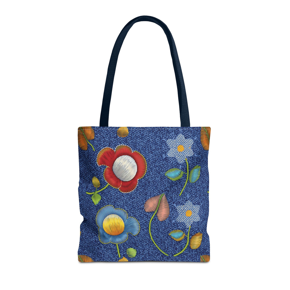 Denim Fabric Imitation Print Unisex Canvas Bag Poly Spun 3 Sizes Tote Bag 169