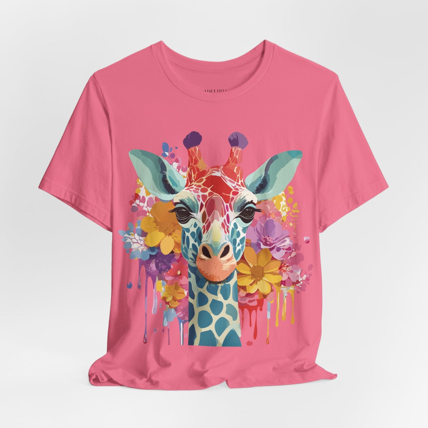 Giraffe Graphic Tee Unisex Vintage Inspired Art Design Adelpha Short Sleeve Shirt