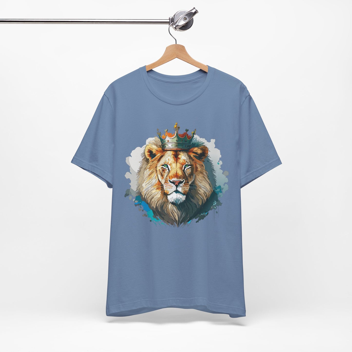 Unisex King Lion Tee, Animal Shirt, Tee Shirt with Lion, Crown T-Shirt, Animal King Tees, Crown Shirt, Safari T-Shirt 3