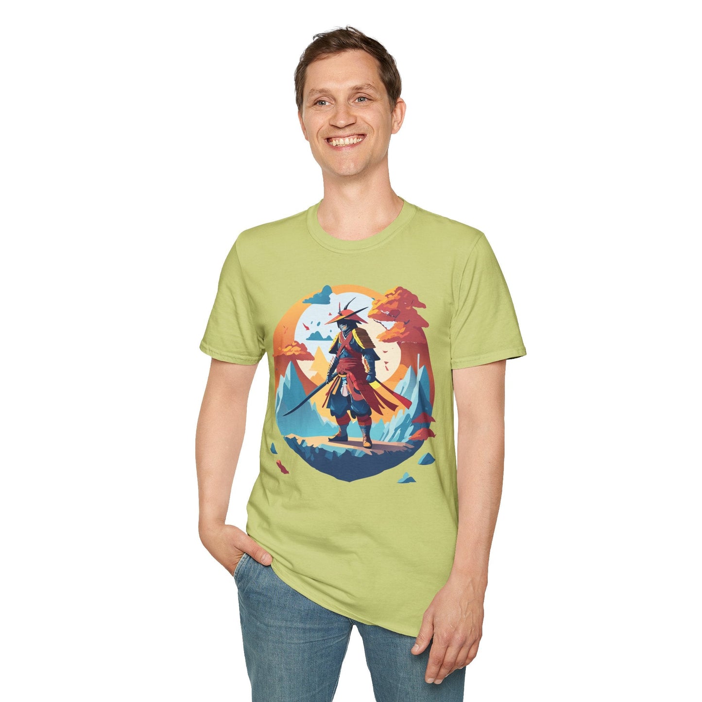 Samurai Shirt Unisex Tee Gildan Softstyle 64000 100 Percent Ring Spun Cotton Lightweight