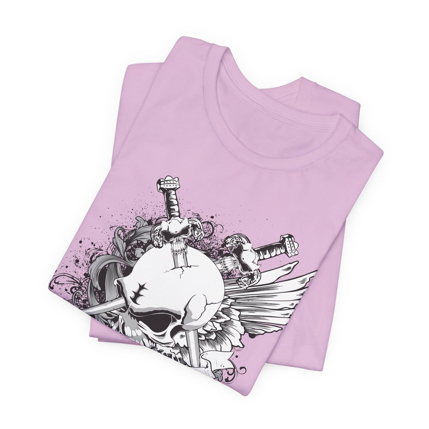 Dagger Skull Graphic Design Tee, Skull Shirt, Vintage Tees, Art Design T-Shirt, Vintage Graphic Tee, Art Shirts with Skulls