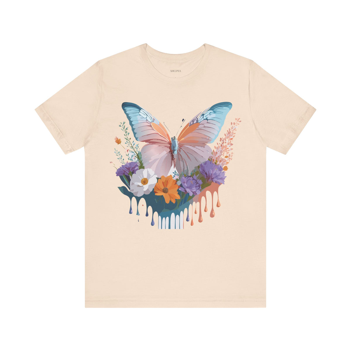 Butterfly Graphic Unisex Cotton Bella+Canvas Tee with Art Design n15