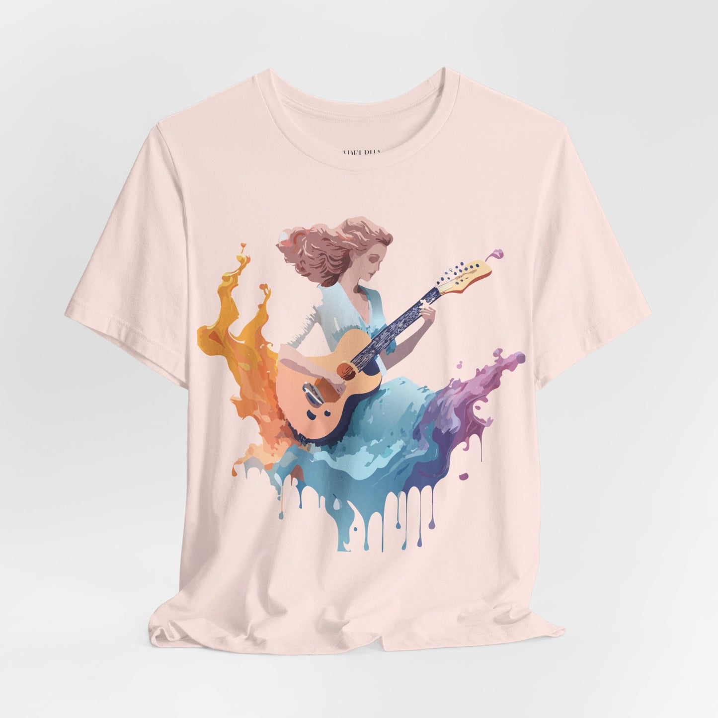 Music Graphic Unisex 100 Cotton Vintage Art with Musical Elements Tee 38