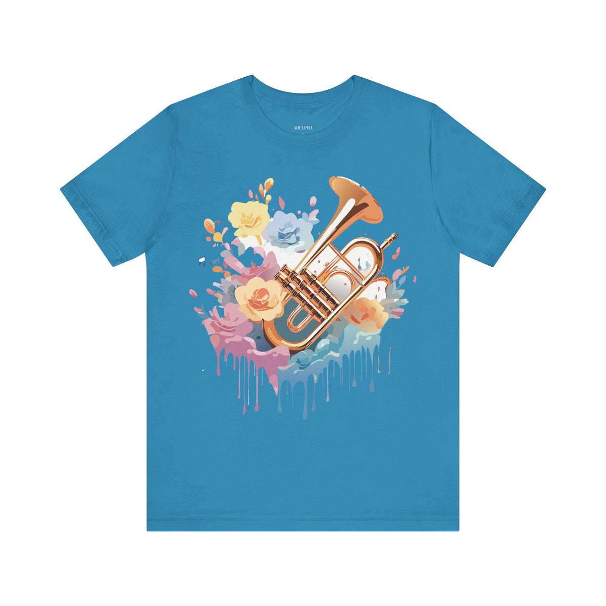 Music Graphic Unisex Cotton Bella+Canvas Tee with Art Design m122