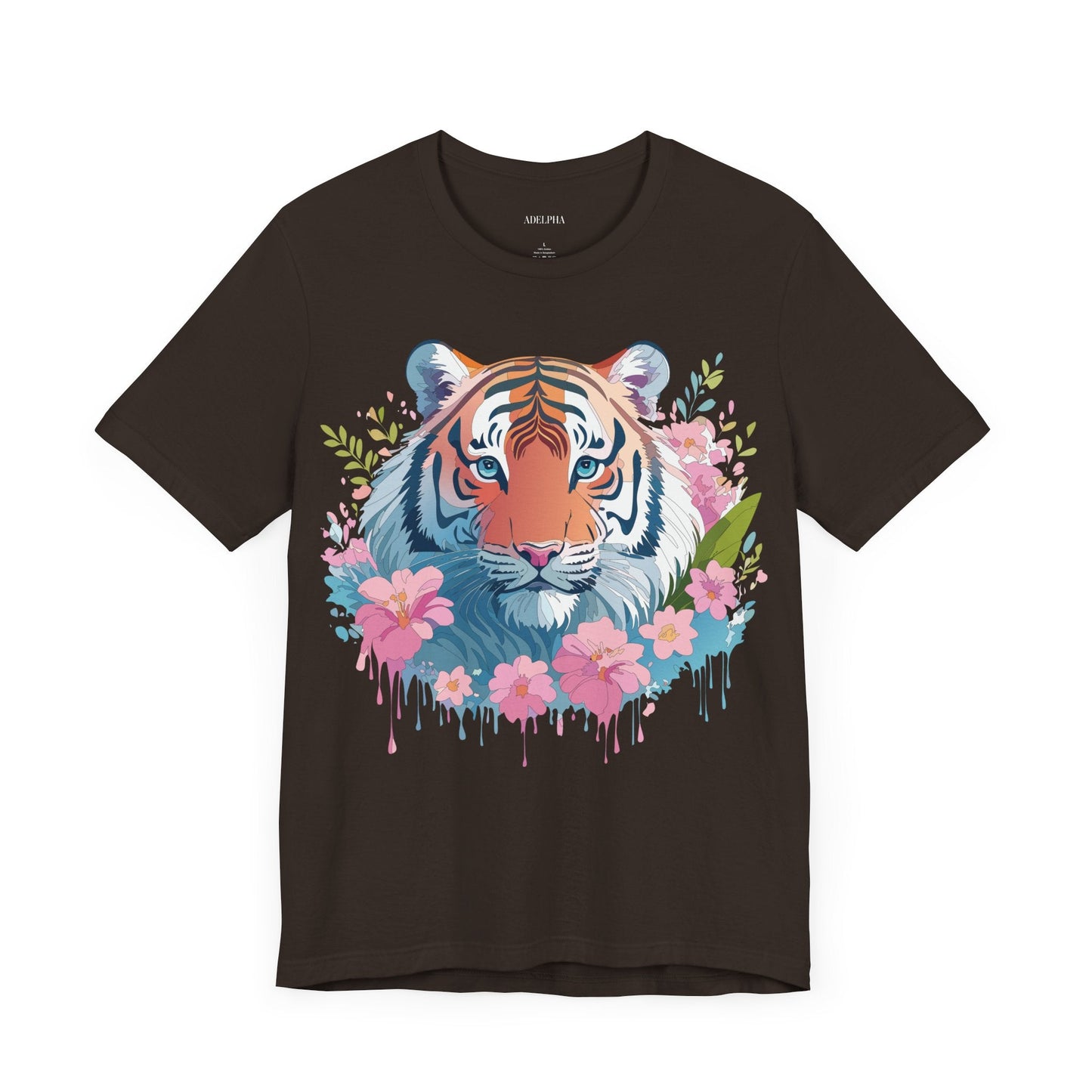 Tiger Graphic Tee Unisex Short Sleeve Jersey From Adelpha Vintage Inspired Artwork