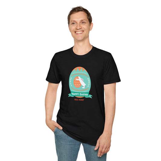 Easter Egg T Shirt Unisex Softstyle Tee With Easter Signature Design 100 Percent Ring Spun Cotton