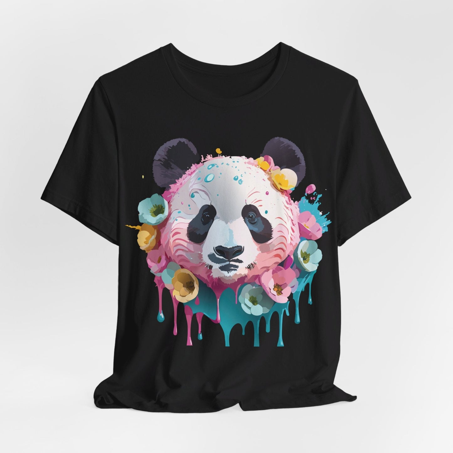 Panda Graphic Unisex 100 Cotton Vintage Art with Animal T-Shirt 5