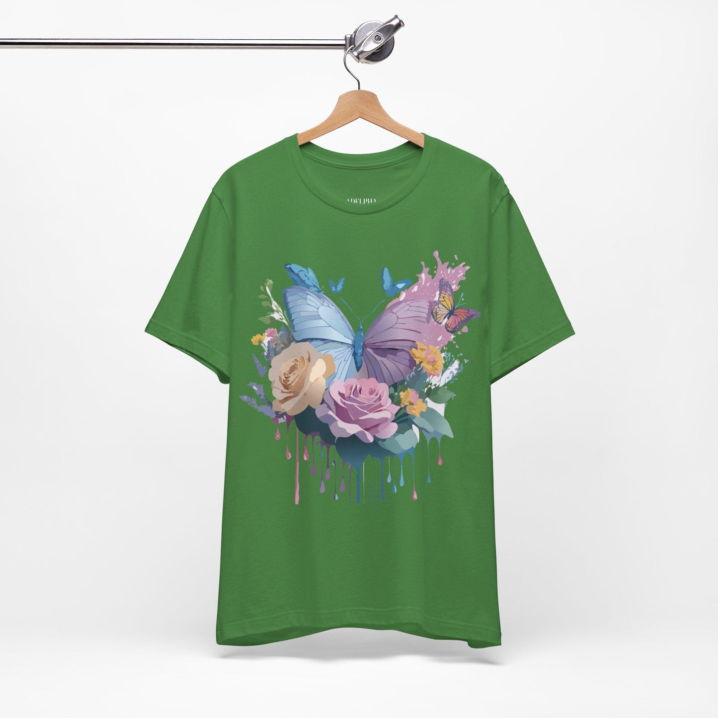 Butterfly Graphic Tee Unisex Vintage Art Design Adelpha Short Sleeve