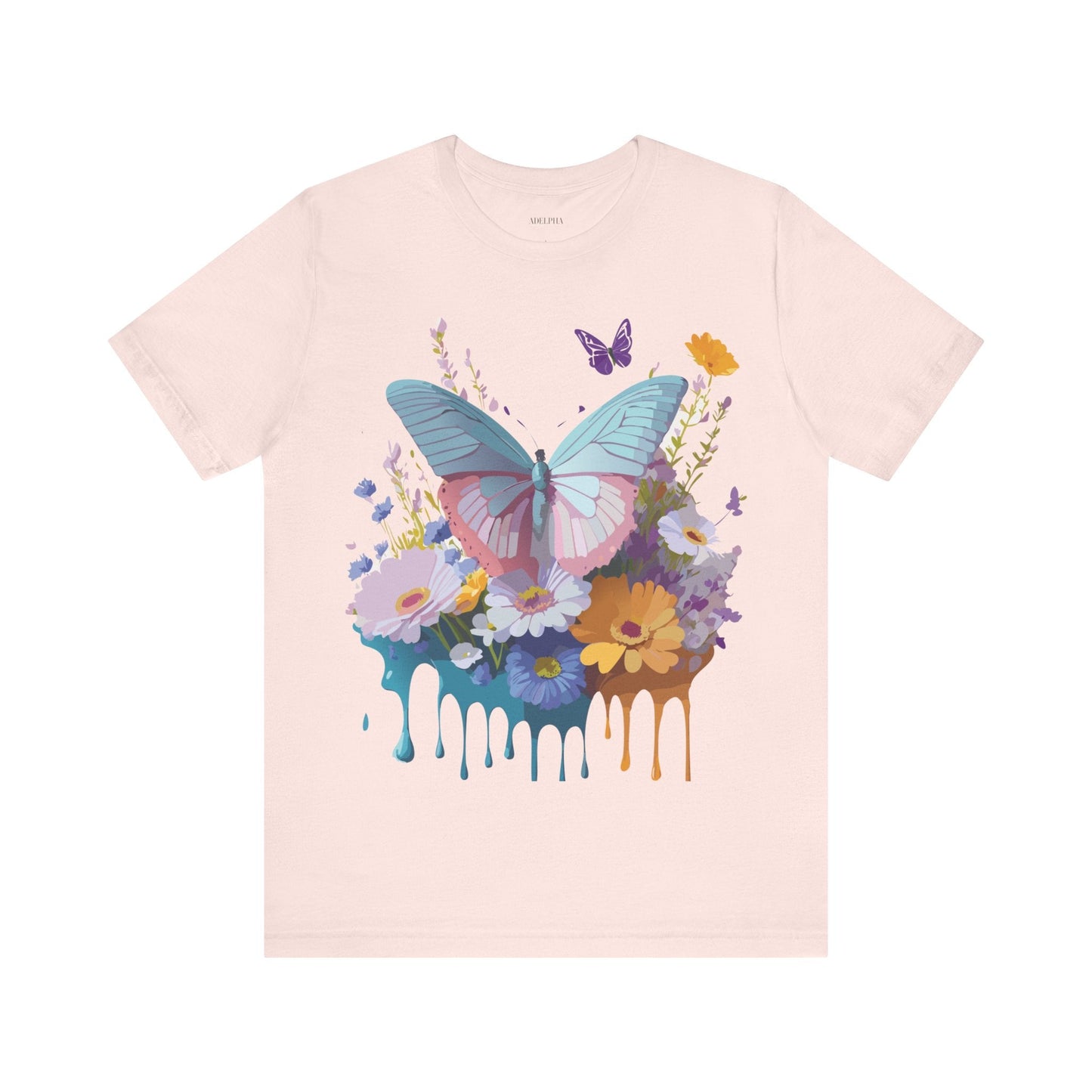 Butterfly Graphic Tee Unisex Short Sleeve Jersey Vintage Artwork Adelpha