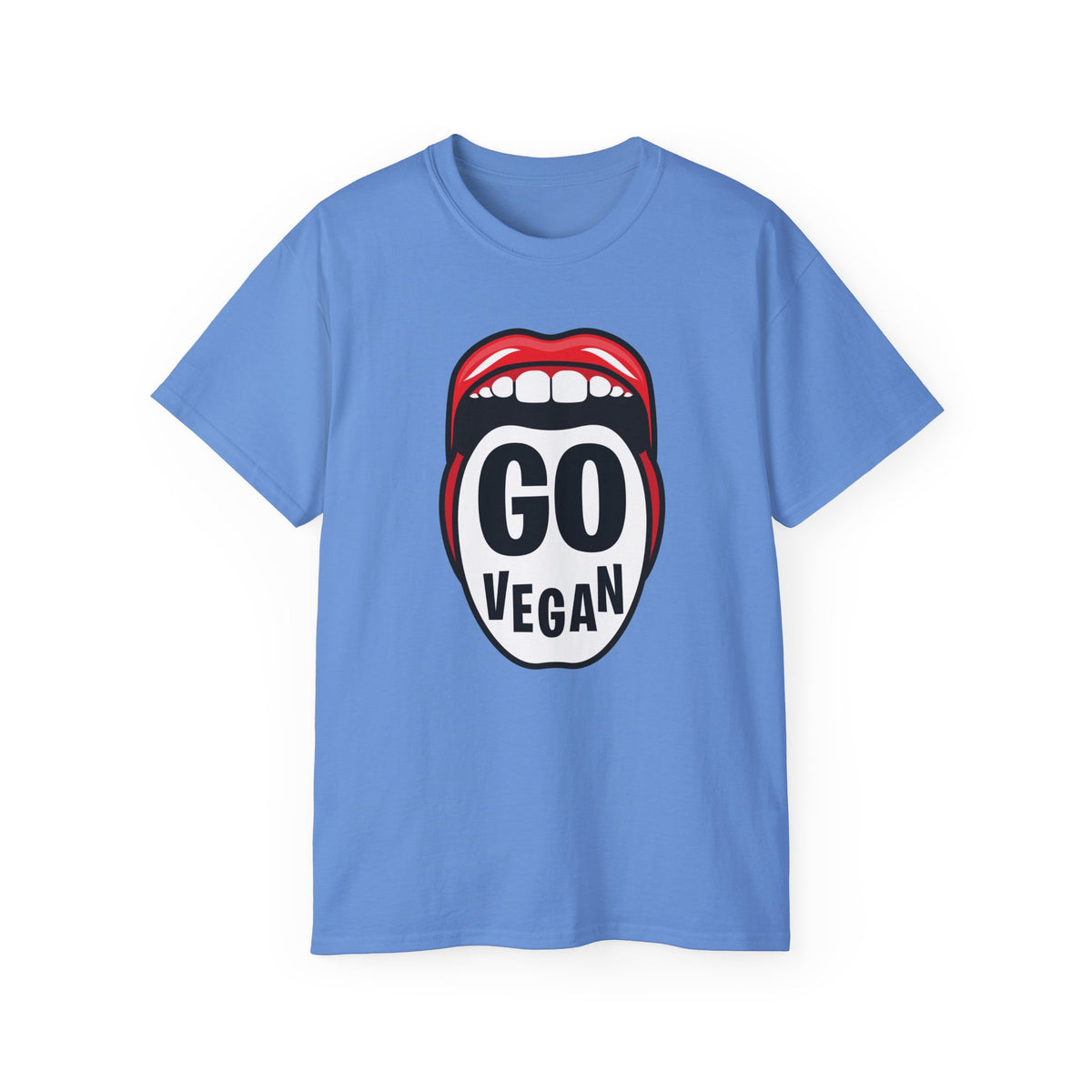 Go Vegan mouth graphic Tee | Vegan advocacy shirt