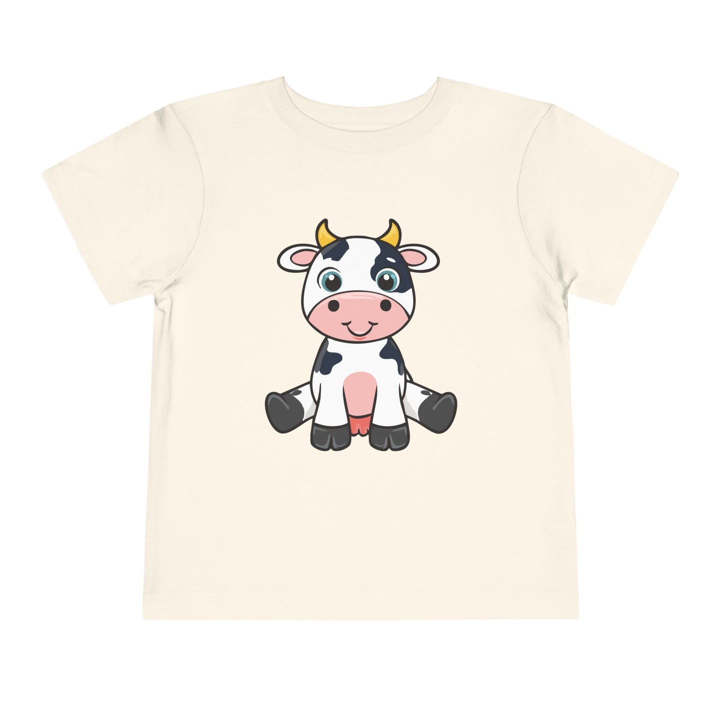 Cute Cow Toddler Short Sleeve Tee - Adorable Kids T-Shirt for Animal Lovers (T2-T5)