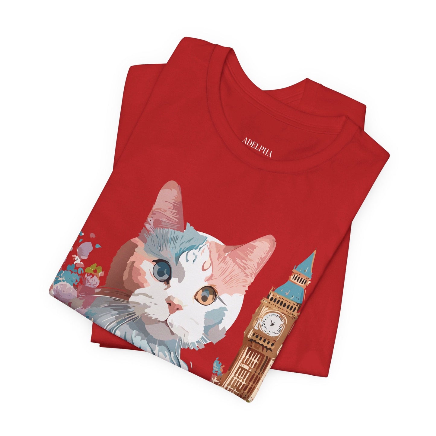 Unisex Cat Graphic Tee With Vintage Inspired Art By Adelpha Brand