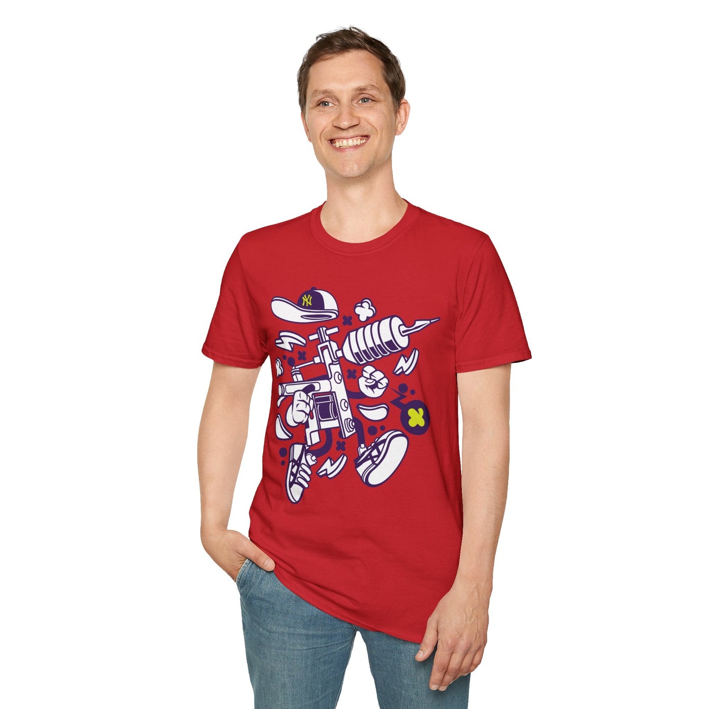 Cartoon Animation T Shirt Funny Tee Shirt Unisex Gildan Softstyle 64000 100 Percent Ring Spun Cotton