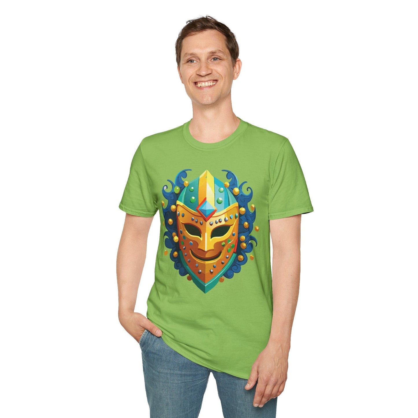 Unisex Mask Tee Shirt Gildan Softstyle 64000 100 Percent Ring Spun Cotton Comfort